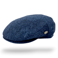 Harris Herringbone Wool Flat Cap
