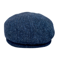 Gladwin Bond Harris Herringbone Wool Flat Cap