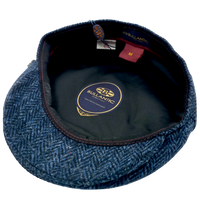 Gladwin Bond Harris Herringbone Wool Flat Cap