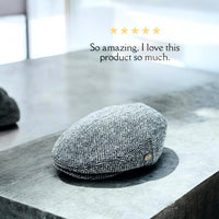 Harris Herringbone Wool Flat Cap