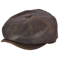 Premium Sheep Skin Gladwin Bond  Newsboy Leather Cap