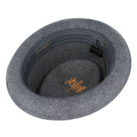 Maz Crushable Diamond Crown Pork Pie Hat, Mix Grey