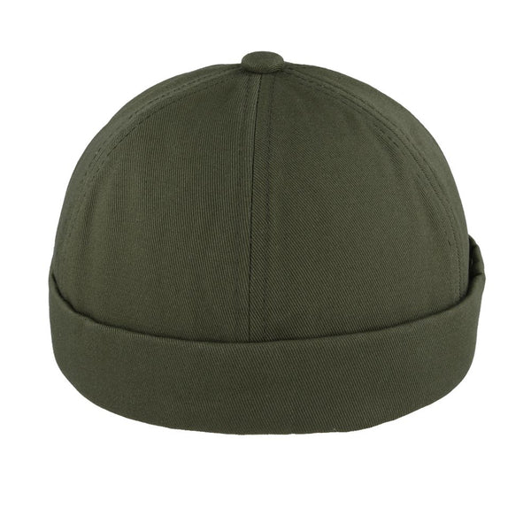 Maz Cotton Docker Rolled Cuff Retro Fashion Brimless Hat