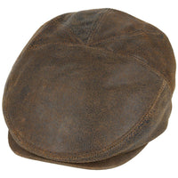 Gladwin Bond Hatters Premium Sheep Skin Bullantic Leather Flat Cap