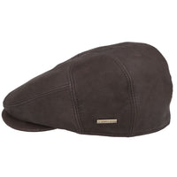Premium Sheep Skin Leather Gladwin Bond Hatters London Flat Cap
