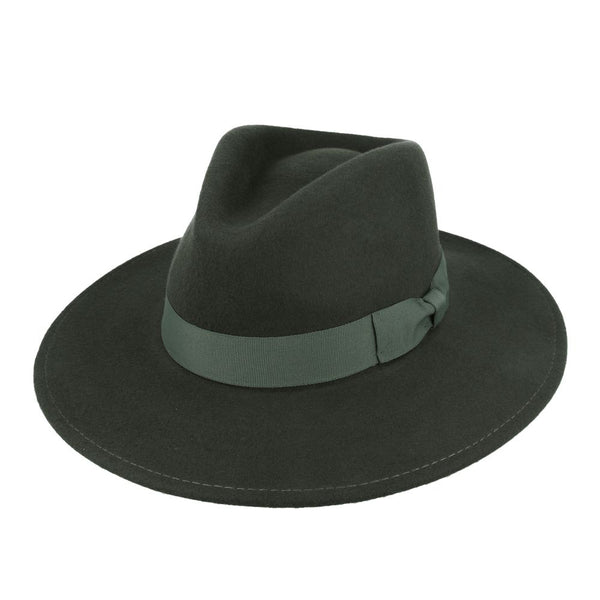 Wide Brim Wool Crushable Fedora Hat