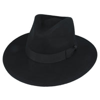 Wide Brim Wool Crushable Fedora Hat