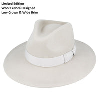 Bullantic Premium Maz Wide Brim Wool Crushable Fedora Hat