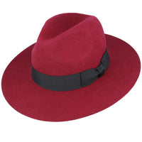 Bullantic - Gladwin Bond Wide Flat Brim Wool Fedora Hat