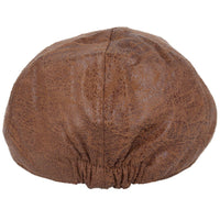 Maz Cracked Leather Distressed Vintage Six Panel Cap