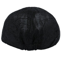 Cracked Leather Look Distressed Vintage Duckbill Flat Cap