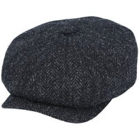 Harris Tweed Wool Herringbone Newsboy Cap