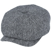 Harris Tweed Wool Herringbone Newsboy Cap