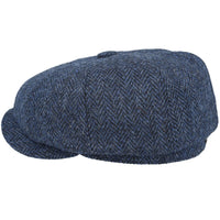 Harris Tweed Wool Herringbone Newsboy Cap
