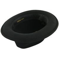 Crushable C-Crown Trilby Hat, Black