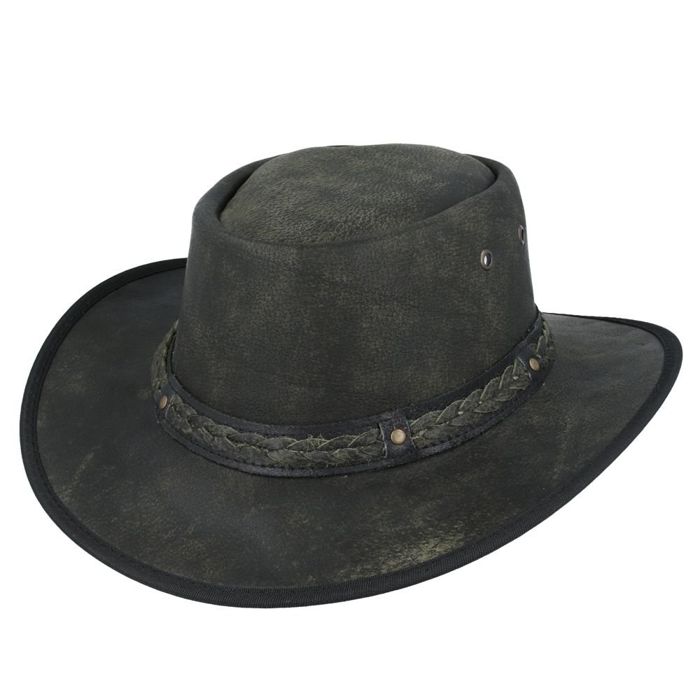 Gladwin Bond Waxed Aussie Bush Style Western Outback Leather Cowboy Hats