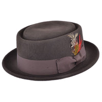 Maz Wool Felt Crushable Pork Pie Hat, Brown