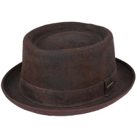Premium Bullantic Gladwin Bond Leather Pork Pie Hat