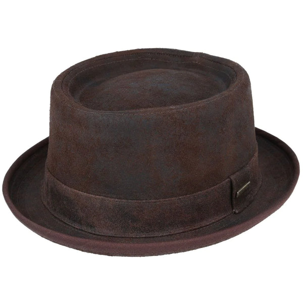 Premium Bullantic Gladwin Bond Leather Pork Pie Hat