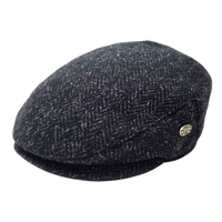Harris Herringbone Wool Flat Cap
