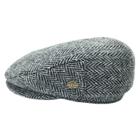 Harris Herringbone Wool Flat Cap