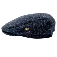 Harris Herringbone Wool Flat Cap