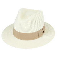 Bullantic Maz Straw Fedora Hat With Band