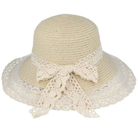 Maz Ladies Summer Sun & Beach Side Floppy Hat With Nice Lace Band & Bow