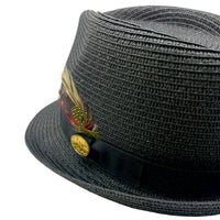 Summer Straw Trilby Hat